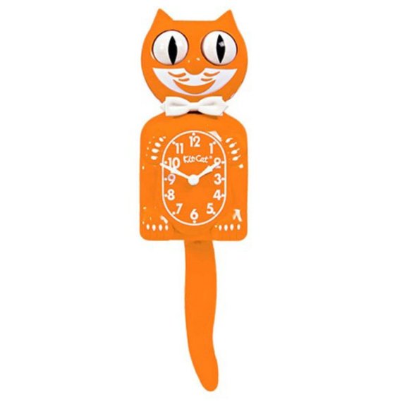 Festival Orange Kit Kat Cat Klock Clock - Picture 1 of 2